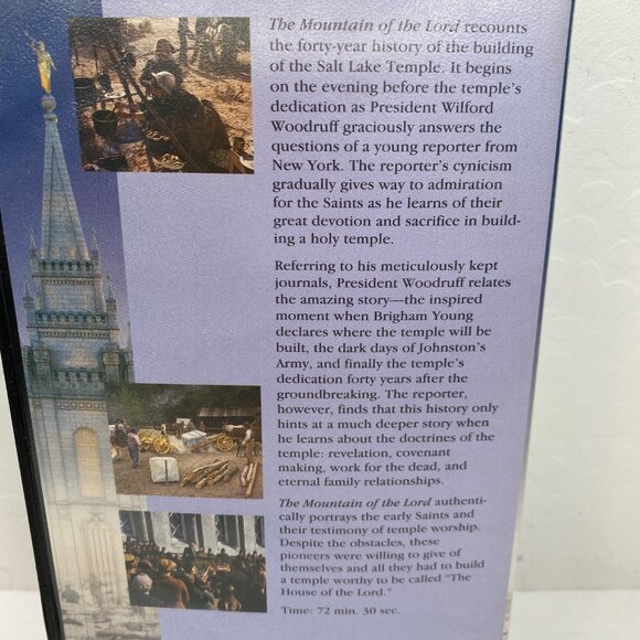 Vintage Church Jesus Christ LDS The Mountain Of The Lord VHS Tape Closed Caption - Picture 8 of 9